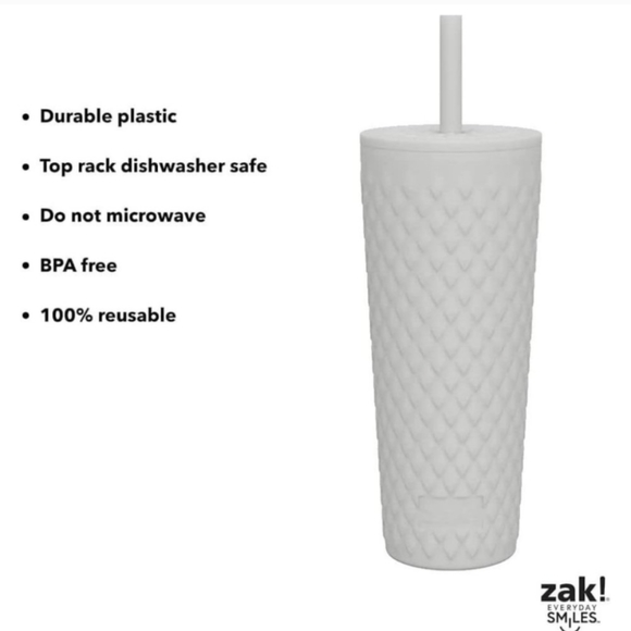 Zak Soft-Touch Insulated Tumbler Jade Green 24oz No sweat Double wall insulation - Picture 10 of 12